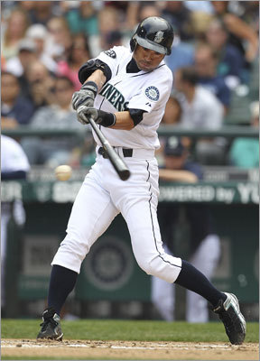 Aug. 14: Mariners 5, Red Sox 3 Ichiro Suzuki singled for the Mariners in the fifth inning as Seattle took a 4-1 lead.