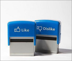 Like and Dislike Stamps Price: $14 Why limit your friends to just 'Liking' things on Facebook? Give the gift of sharing emotions on paper, too!