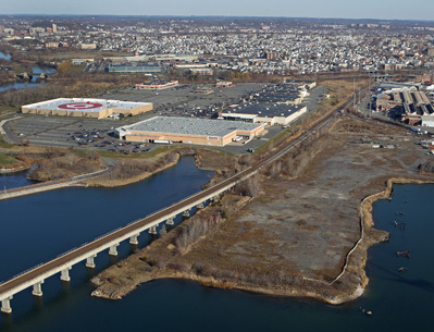 An overhead shot of the proposed Everett casino site.