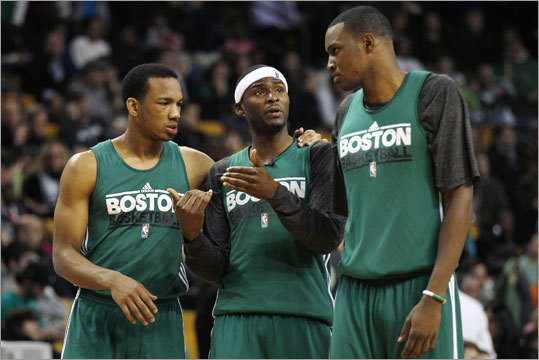 The Celtics' challenge in this season's lockout-shortened season will be to blend some new faces and inexperienced players like Keyon Dooling, JaJuan Johnson, and Avery Bradley (from left) with veterans like Kevin Garnett and Paul Pierce. Click through the gallery to take a look at the guys who comprise this year's Celtics team.