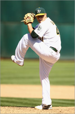 Bailey will be taking the ball in the 9th Cherington traded right fielder Josh Reddick and two prospects to the Athletics for Bailey and outfielder Ryan Sweeney. Bailey closed games for the Athletics the last three seasons, earned two All-Star Game bids, and was the 2009 AL rookie of the year. Staying on the field has been a problem for the 27-year-old, but Valentine said he is confident that Bailey will be ready to go to start this season. 'I've been extremely impressed with his competitiveness and his ability to get both right- and lefthanded hitters out,' Valentine said.