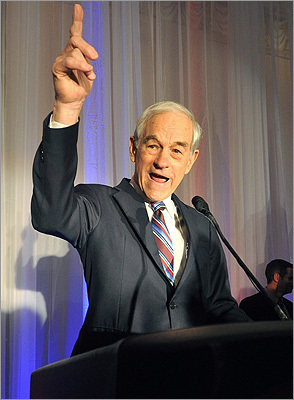 Republican candidate Ron Paul spoke to supporters at a Super Tuesday gathering in Fargo.