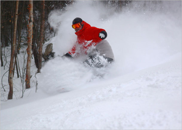 Snow fooling, it's deep in ski country
