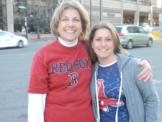 We asked Boston fans for their song choices on Saturday. Here, they weigh in ... 'We Are The Champions' - Queen From left: Brenda Anderson of Athol and Krystel Anderson of Stoneham. Both women said they choose the iconic Queen song in hopes that the Red Sox will be singing it at the end of the World Series.