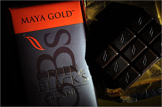 Eco-sensitive gifts for Valentine's Day include organic chocolates from Maya Gold.