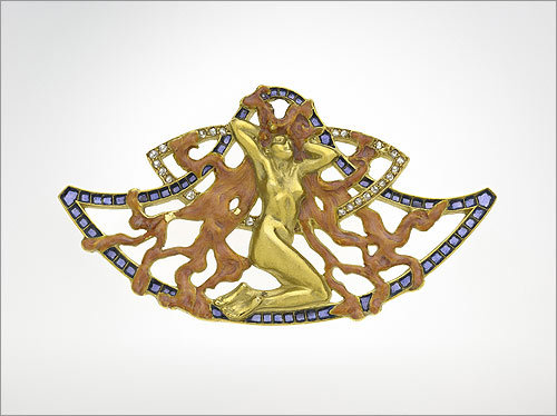 Brooch with Female Figure. 1903. By René Lalique.