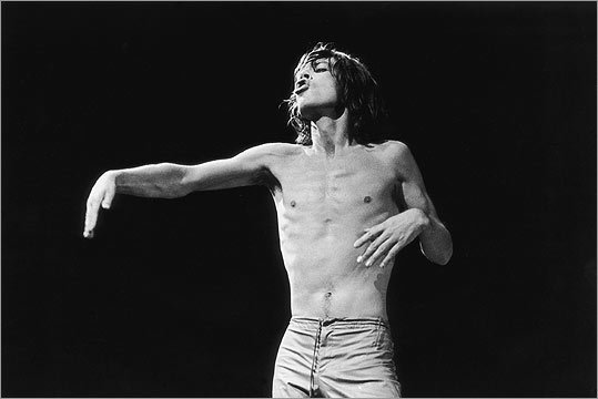 Mick Jagger, pictured in 1976, is an example of the frontman as rock god.