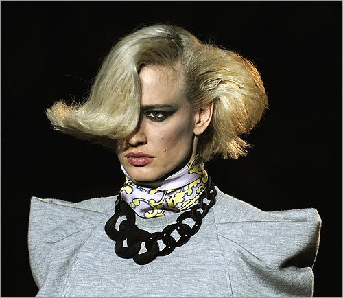 Are Flock of Seagulls back in fashion? Apparently, the hair is at Marc Jacobs' show.