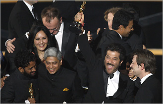 The cast and crew of 'Slumdog Millionaire'