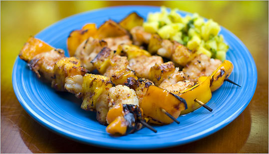 Spicy sweet-and-sour kebabs