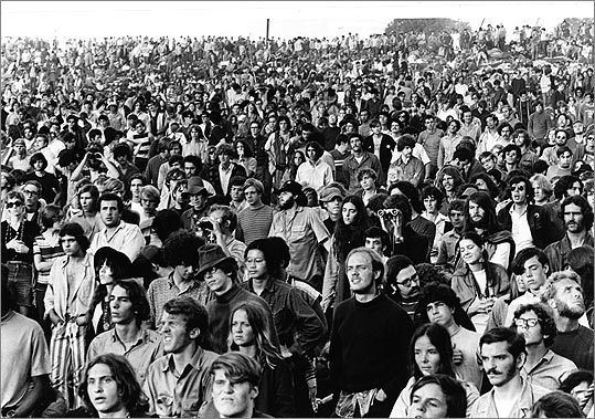 A scene from Woodstock Aug 17 1969 Globe archive photo