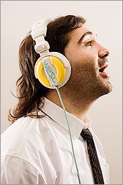 All ears DJ Eric 'E-Marce' Marcelino likes what he hears in WeSC headphones.