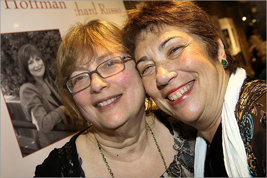 From left: Author Alice Hoffman with Brandeis professor Shulamit Reinharz.