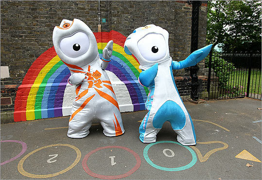 Wenlock (left) and Mandeville are the mascots for the 2012 London Olympics. Each has a Facebook page and a Twitter account.