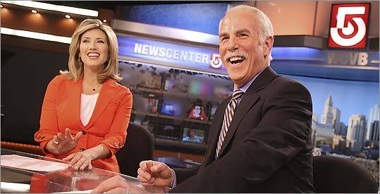 WCVB-TV Channel 5 morning co-anchors Bianca de la Garza and Randy Price.