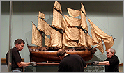 MFA staff position a model of a French frigate dating from the 18th century