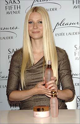 In 2005, Paltrow signed a lucrative deal with Estee Lauder to be the company's new face. Here, she pitches her perfume, 'Pleasures.' She also has appeared in Calvin Klein advertisements.