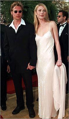 While working together, Paltrow and Pitt got romantically involved, and even briefly engaged. They dated from December 1994 to May 1997, before she called off their six-month engagement. Here, the couple attended the 1996 Academy Awards together.