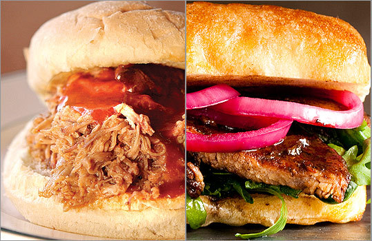 From pulled pork to hot dogs , these standout sandwiches will leave you sated. Dig into these tasty reasons to roll up your sleeves and chow down. — From the Globe Magazine food issue
