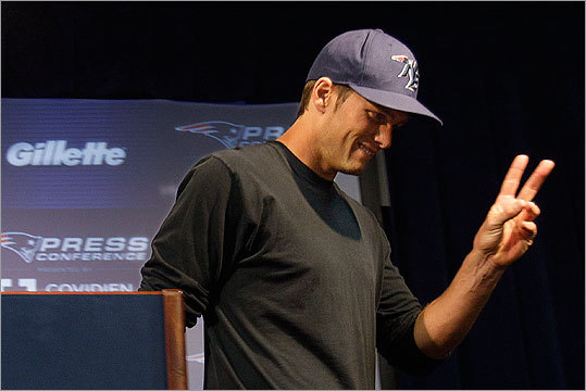 A ball cap-wearing Brady showed up at a press conference on Sept. 28, barely concealing the fact that the QB has finally chopped off his flowing locks. Read more in Names Now, we look back at Tom Brady's hair transformation over the years. (We'll let the photos speak for themselves.)