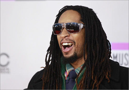 Rap artist Lil Jon had a laugh on his way in.