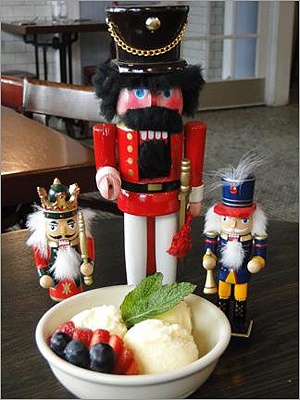 The Nutcracker Ice Cream Tea Boston If you are heading to this year’s production of “The Nutcracker’’ at the Boston Opera House, stop by Kingston Station Restaurant for this special seasonal offering. To go with your tea: a do-it-yourself sundae bar with homemade ice cream, assorted toppings, and holiday cookies. No sweet tooth? Theatergoers can order an assortment of quick-service items, including child-friendly burgers, grilled cheese, and tomato soup. Nov. 26-Dec. 18, 25 Kingston St., 617-482-6282, www.kingstonstation.com , adults $20, children $10