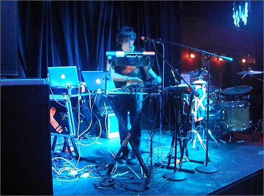 The eclectic Robert DeLong brought his one-man performance to Skelligs on Moody St. in Waltham on Sunday, October 21, 2012, as part of the RadioBDC +1 live music series presented by Heineken. DeLong bounced between a variety of instruments - and products - mixing in strong vocals for a unique electronic music experience.