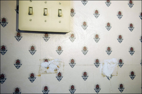 Charges of bureaucratic delays and poor treatment have produced calls in Congress for quick reform. At left, wall damage in one of the rooms at Walter Reed in February.