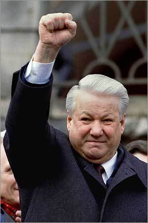 Boris Yeltsin April 22 Yeltsin, who presided over the dismantling of the Soviet Union and led Russia on its stormy post-communist odyssey, was Russia's first freely elected leader, profoundly changing the political and economic landscape of the world's largest nation during his tenure of just under nine years. In August 1991, he stood on a tank outside the Russian parliament building and faced down the might of the Soviet police state. Archive 4/13/07 The father of Russian democracy dies at age 76