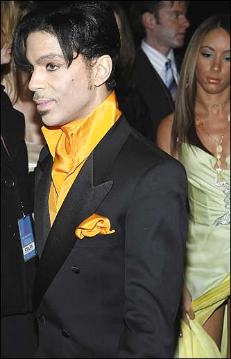 Musician Prince arrives at the 14th Annual Elton John Academy Awards Viewing Dinner and After-Party.