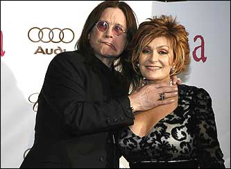 Ozzy, left, and Sharon Osbourne arrive at the 14th Annual Elton John Academy Awards Viewing Dinner and After-Party in West Hollywood.