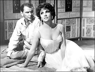 Frank Sinatra and Gina Lollobrigida in 'Never So Few'