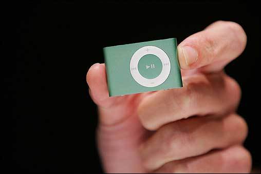 new iPod Shuffle with a gigabyte of flash memory storage, priced at $79.