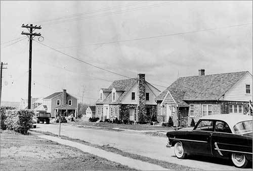 It was a warm late Tuesday afternoon in June 1953 when the tornado struck the Worcester area. Some 100 people were killed as homes and other structures were reduced to shreds, while winds carried debris as far east as Boston. Damage from the storm was estimated at $50 million. The first photo shows a neighborhood in Shrewsbury before the storm...