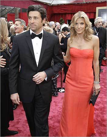 Patrick Dempsey and wife Jill Fink arrived.