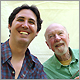 Tao Rodriguez-Seeger (left) and Pete Seeger,