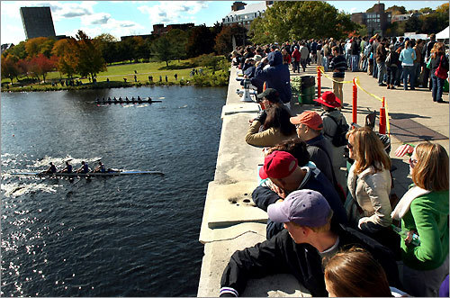 Thousands of fans and spectators lined the Charles River — and its bridges — at the 44th annual Head of the Charles Regatta this past weekend. See some of the highlights from the world's largest two-day rowing event. For official race results, check out www.hotc.org/results .