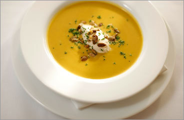 Holiday butternut squash soup