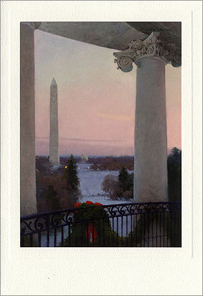 President George W. Bush The outgoing commander in chief sent this card featuring a lovely view of the Washington Monument.