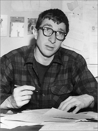 Updike aimed to produce a new book every year. He easily met this goal, publishing a total of 60 volumes in his life. While his writings may have seemed effortless to readers, they were at times a struggle for Updike. 'It's always a push to get up the stairs, to sit down and go to work,” he told Time magazine in 1982. “You'd rather do almost anything, read the paper again, write some letters, play with your old dust jackets, any number of things you'd rather do than tackle that empty page, because what you do on the page is you, your ticket to all the good luck you've enjoyed.' Updike is seen here in his Ipswich office on March 12, 1964.