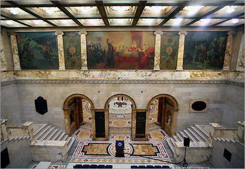 Murals adorn Nurses' Hall in the State House.