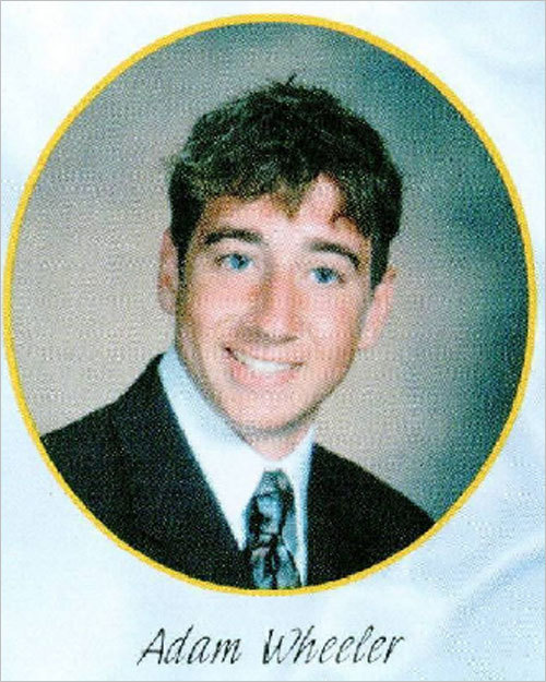 Wheeler's senior yearbook portrait from Caesar Rodney High School -- a 2,000-student public high school. According to Middlesex District prosecutors, Wheeler actually attended a public high school in Delaware and scored 1160 and 1220 on the SAT, which he took twice.