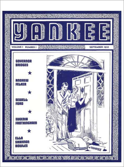 1935 Yankee magazine's first issue was published in September 1935. Founder Robb Sagendorph, a frugal, self-sufficient, and more than a little cranky New Englander personified the audience he hoped to reach when he founded the magazine. Here, Yankee's first issue.