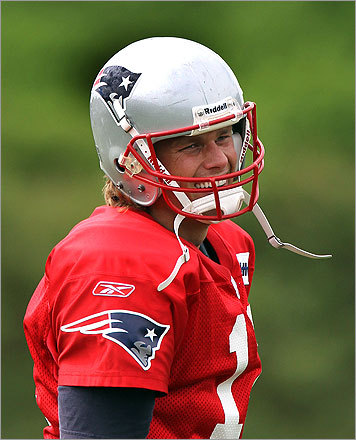 Another look at Brady during the afternoon practice.