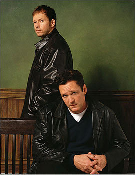 Michael Madsen, foreground, and Donnie Wahlberg acted together in 'Big Apple,' a 2001 CBS television series about the FBI and NYPD battling the mob in New York City.