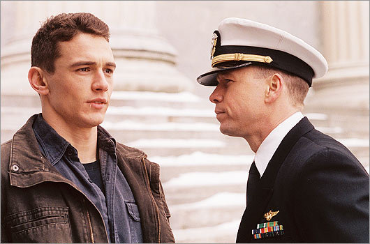 Wahlberg worked alongside James Franco (pictured) and Tyrese Gibson in the 2006 flick 'Annapolis,' about a young man who dreams of entering the United States Naval Academy.