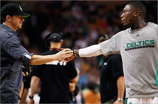 When the Boston Celtics played the Orlando Magic in Game Four of the 2010 Eastern Conference Finals in Boston, Wahlberg was sure to be in attendance. He shook hands with Nate Robinson during half time.