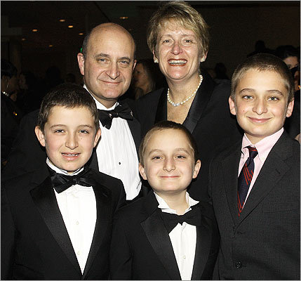 Oct. 30 in Boston From left: Jack, Charles, and Marshall Sloane with their parents, Barry Sloane, co-president of Century Bank, and Dr. Candace Sloane, of Brookline.