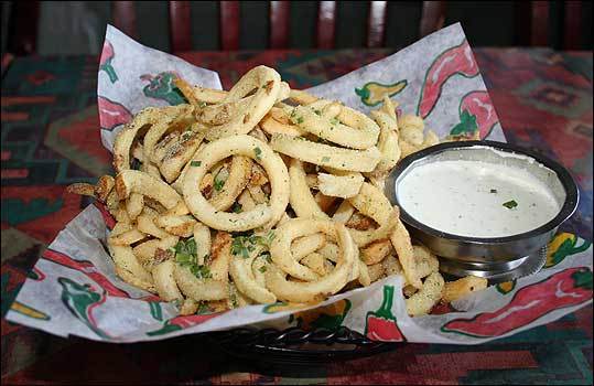 Sour cream and chive fries Sunset Grill & Tap The fries: Curly fries powdered with sour cream and chive flavoring, similar to the potato chip topping, and a ranch dipping sauce. My take: According to owner Marc Kadish, Sunset was the original maker of these oft-copied chive fries. I'd heard good things about the fries before tasting them, but they weren't as crispy as some of the others, and the ranch didn't do much for me. But for 50 cents extra, I'd be tempted to upgrade to these when grabbing a burger. $5.50, $6.50, Sunset Grill & Tap 130 Brighton Ave., Allston, 617-254-1331