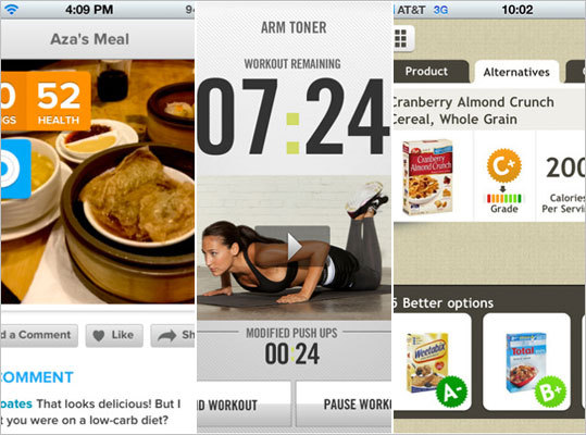 Apple recently launched its annual App Store Rewind 2011 on iTunes featuring its top picks for the year's best overall health apps for iPhone, iPad, and iPod Touch. Topping the list are an app that offers three-dimensional views of your muscles while you work out, an app that photo-documents your meals for review by your friends, and another that offers intense, equipment-free workouts no matter what your fitness level.
